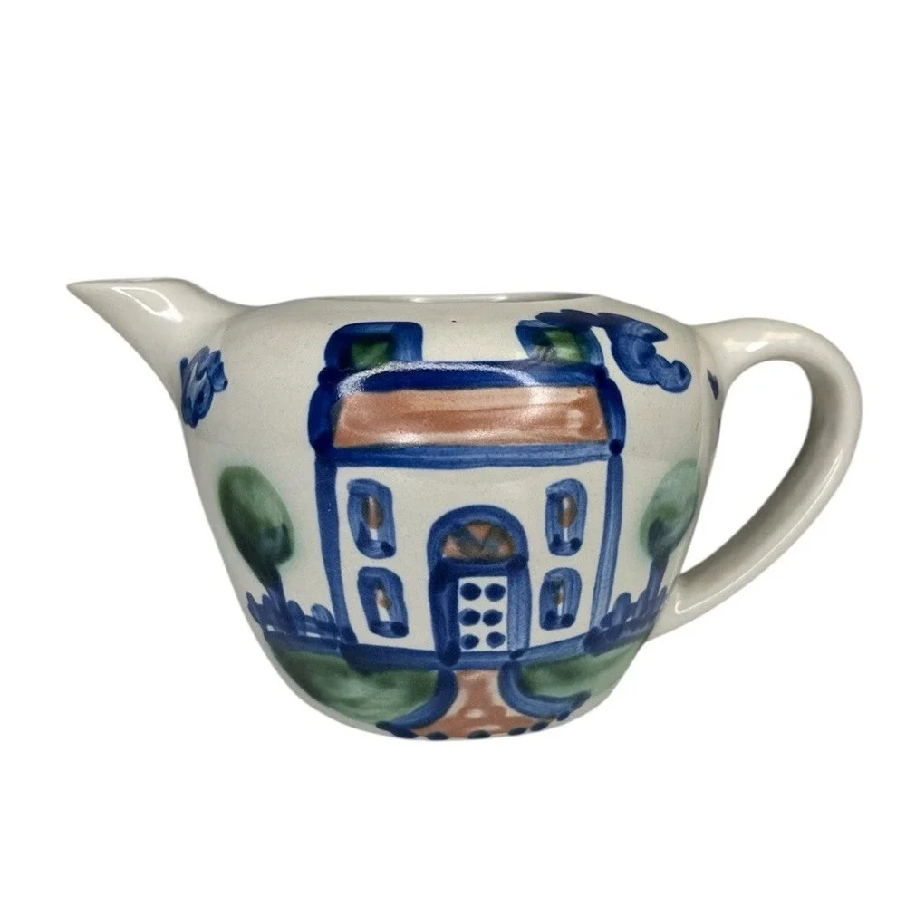 Vintage M.A. Hadley HOUSE Pattern Teapot Creamer Retired Home‎ Sweet Home No Lid